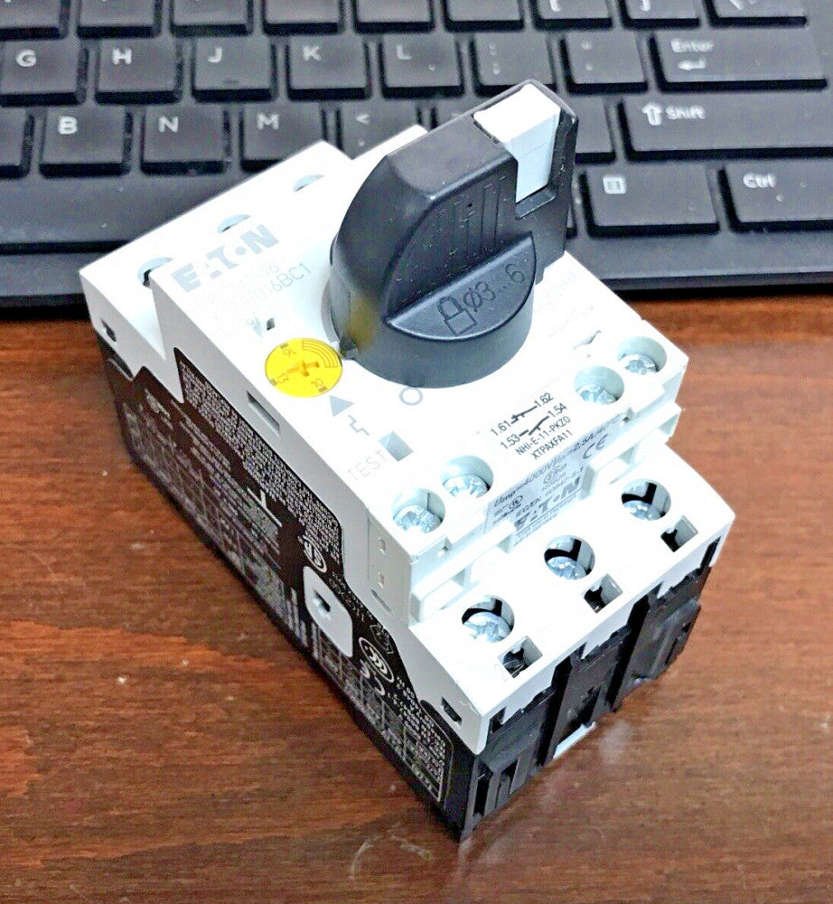 Eaton PKZM0-16 XTPR016BC1 Manual Motor Controller 10-16A,  XTPAXFA11 Aux Contact