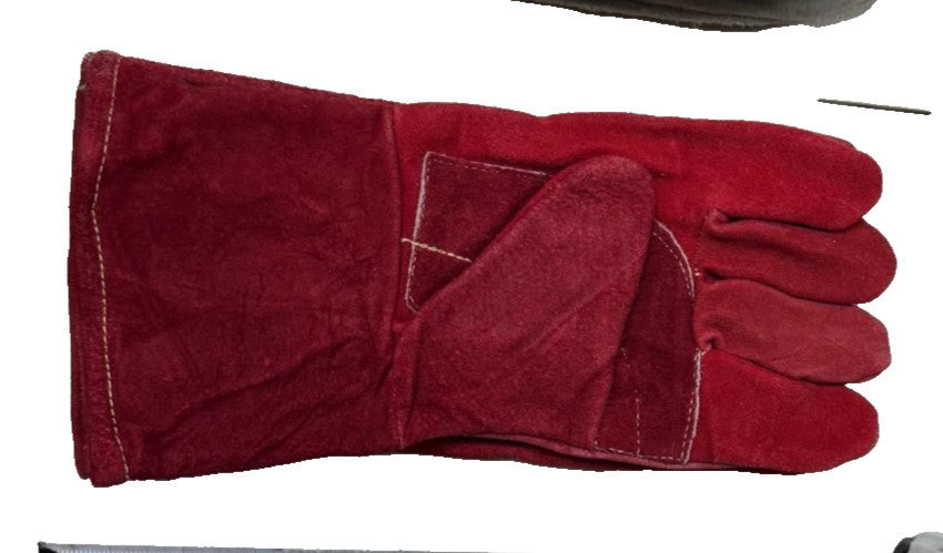 Leather Welders Protective Work Gloves Sewn With Kevlar (5-pack) RED