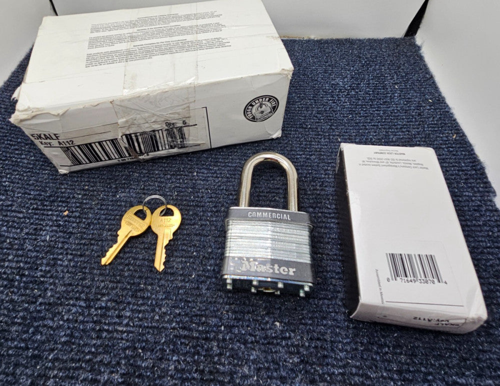 ( QTY 6 ) Master Lock 5KALF: 2" Keyed Alike Laminated Padlocks