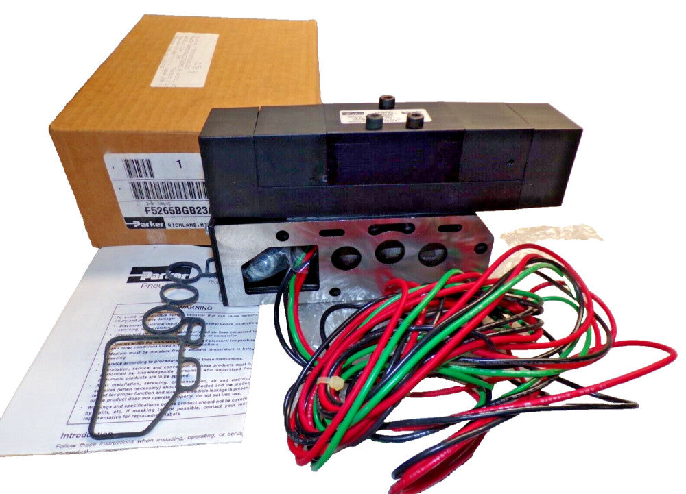 NEW PARKER 3/8" PNEUMATIC SOLENOID VALVE 120 VAC 145 PSI  F5265BGB23A