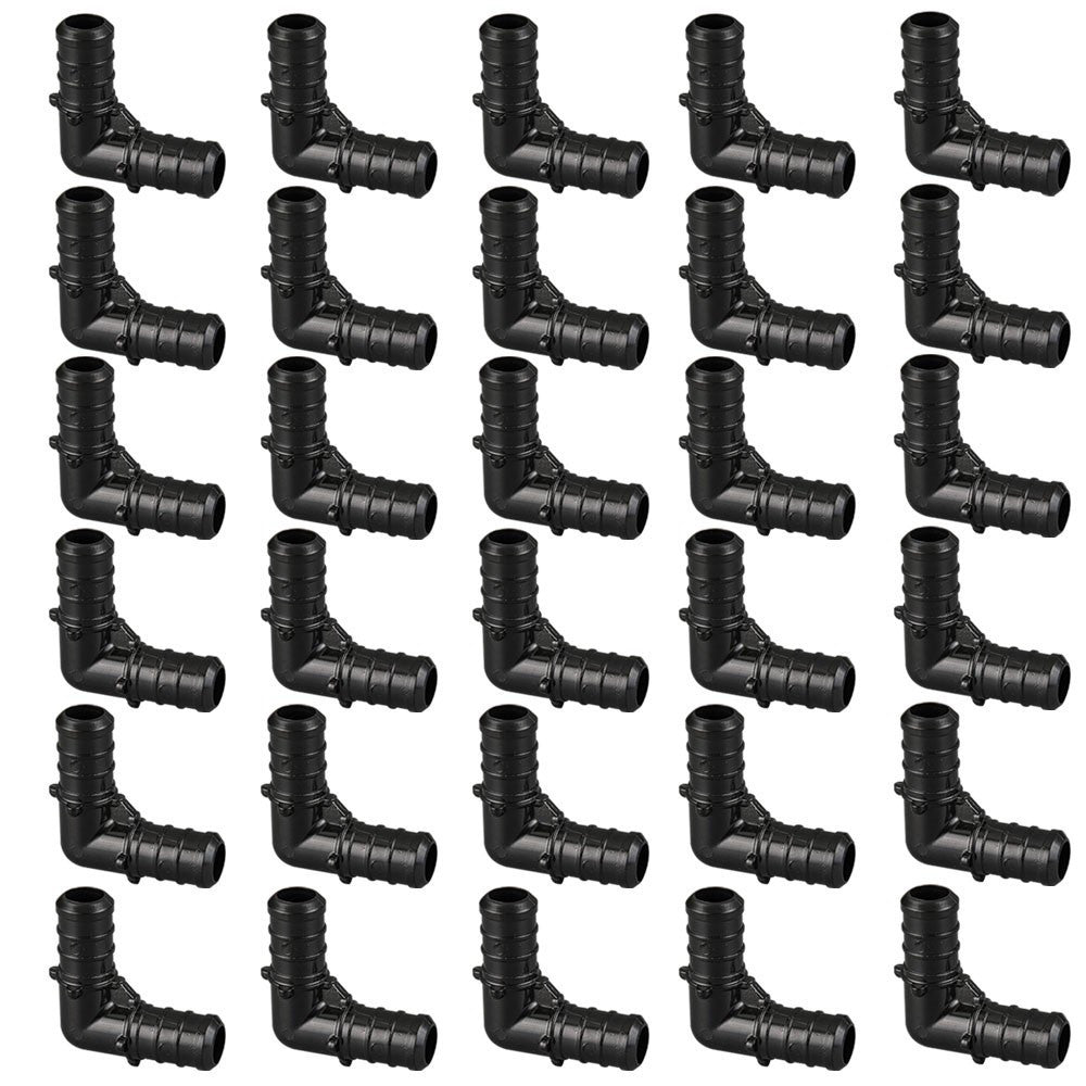 30PCS Poly PEX B  Barb Crimp Fittings 3/4" X 3/4" Elbow 90 Degree PPSU F2159