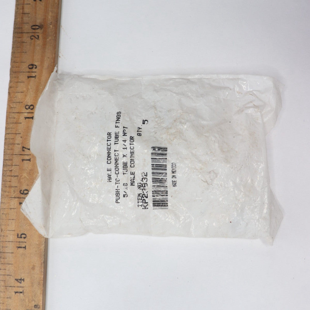 (5-Pk) Parker Push-To-Connect Tube to Male NPT Tube Fitting Connector KP23832