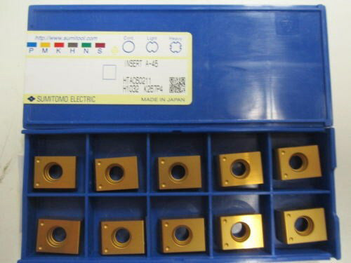Sumitomo Electric (K267P4) A-45 HTAC60211 Carbide Inserts - Lot of 10 