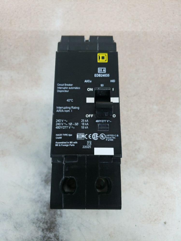 1) EDB24035  Square D Circuit Breakers 480V New type, new take out
