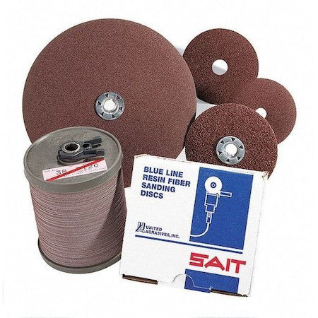 United Abrasives/Sait 50397 Fiber Disc,Red,7 In. Dia.,50 Grit,Pk100