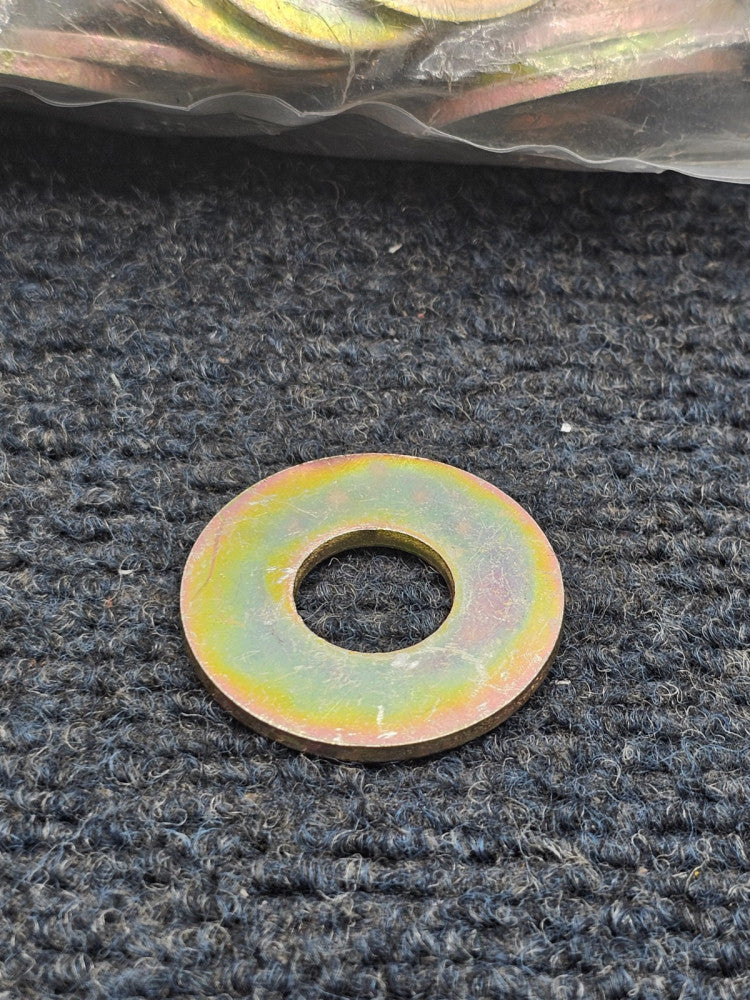 (100 PIECES) 76015 Grade 8 USS Flat Washers 1/2 Zinc Yellow Fits Imperial