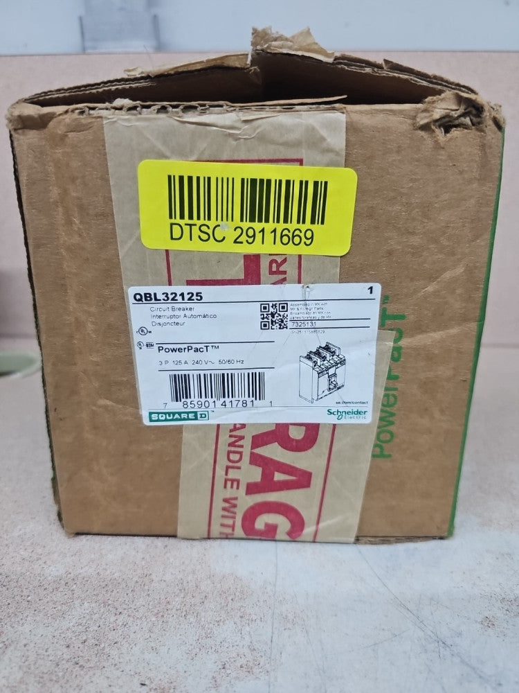 New Old Stock Square D QBL32125 PowerPact Circuit Breaker