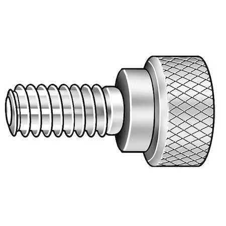 Zoro Select Z1070 Thumb Screw, 5/16"-18 Thread Size, Round, Black Oxide Steel,
