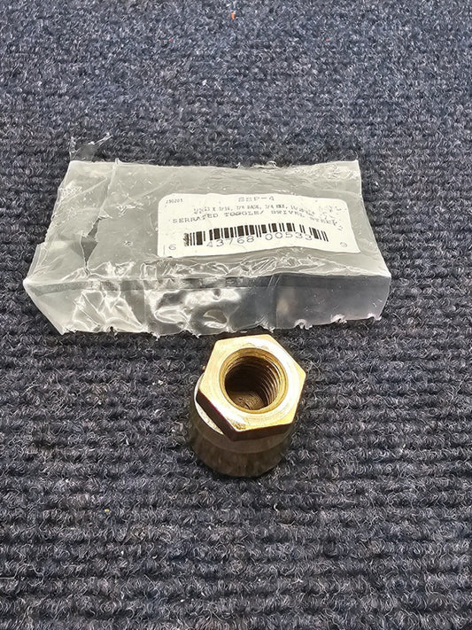 (QTY 9) SSP-4 Serrated Toggle/Swivel 1/2-13" x 7/16, 7/8 Base, 3/4 Hex 15/16 OAL