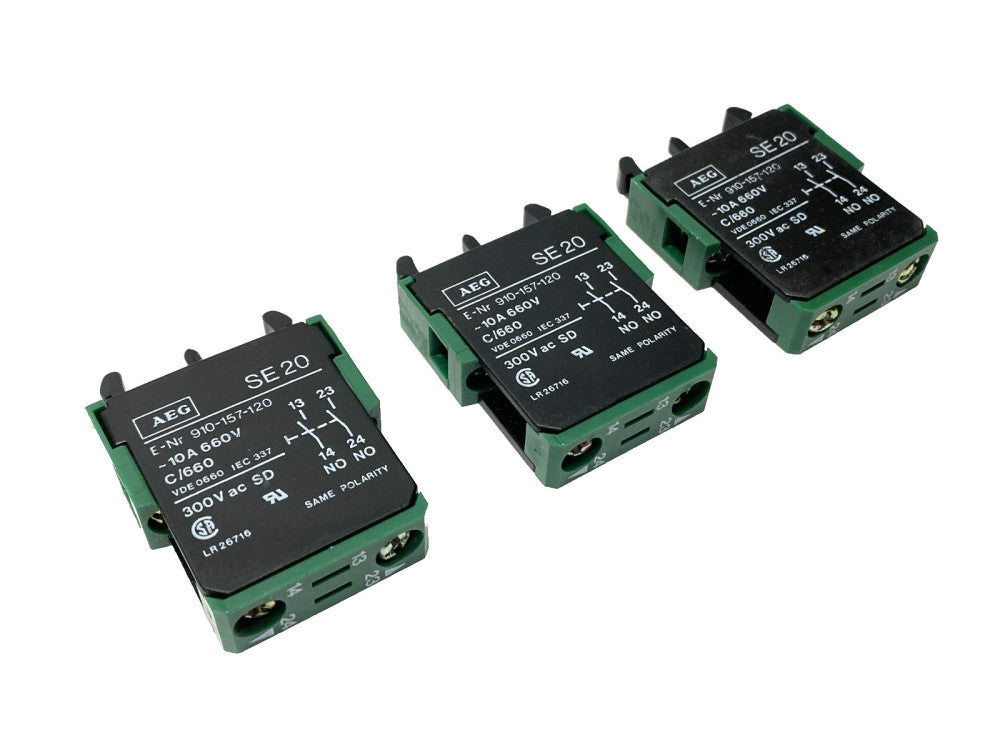 AEG SE 20 Contact Block 10A 660V LOT OF 3