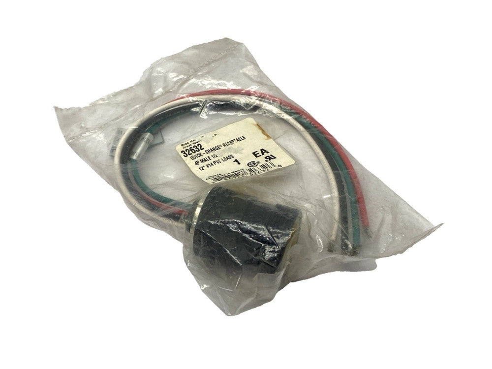 Woodhead Connectivity 32632 Quick Change Receptacle 4P Male 1/2" 12" Leads
