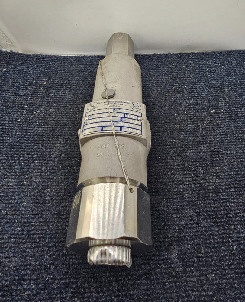 FLUID MECHANICS 151113-1153: SAFETY RELIEF VALVE 7,000Psi  9/16 X 3/4