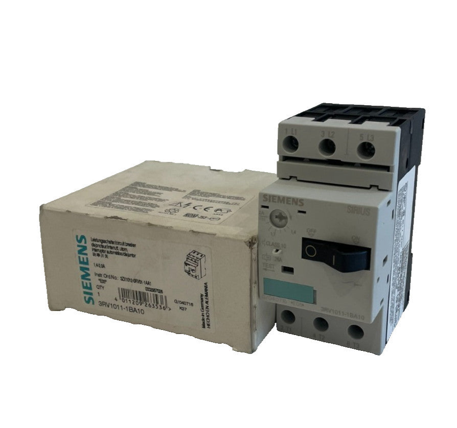 NEW SIEMENS 3RV1011-1BA10 CIRCUIT BREAKER 3RV10111BA10