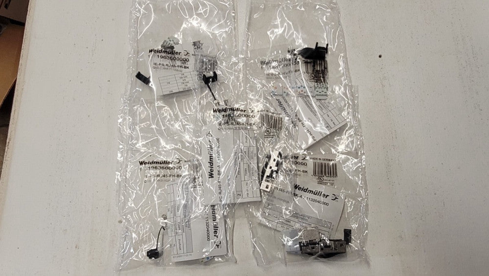 Lot of 5 Weidmuller 1963600000 IE-PS-RJ45-FH-BK Modular Connector RJ45 Plugs