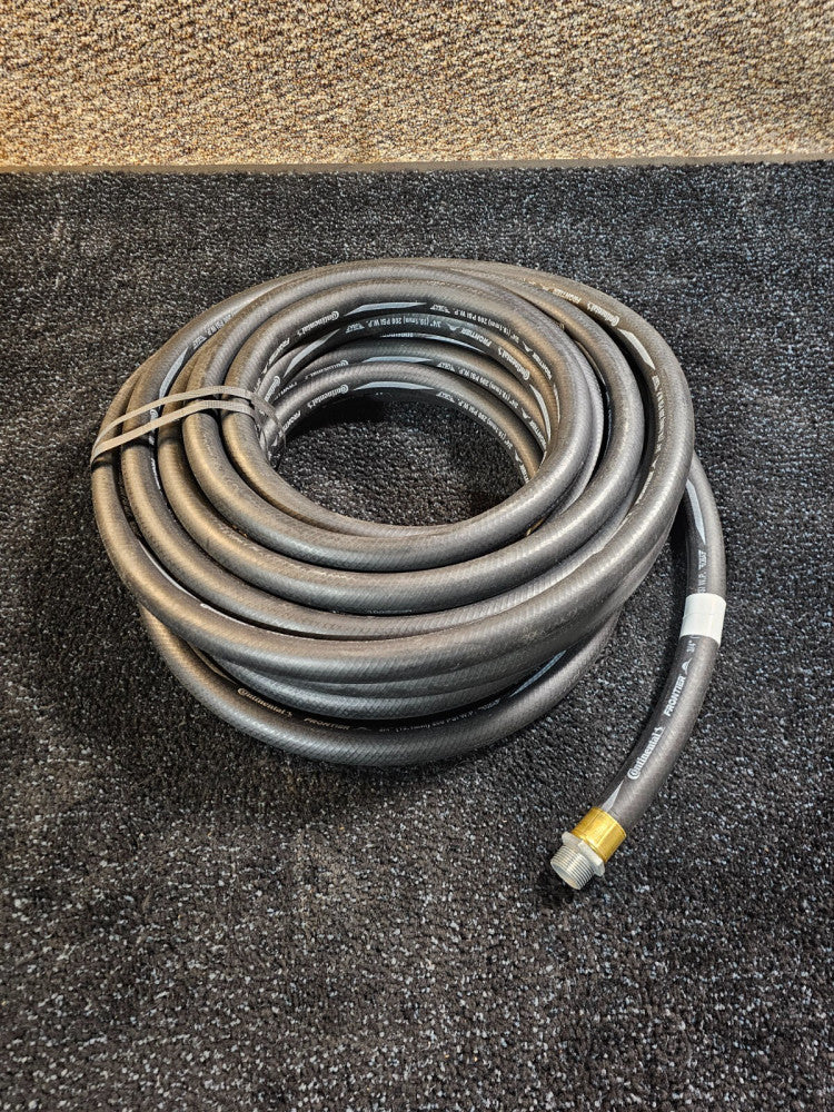 Continental 20031504 3/4" MNPT X 50 Ft EPDM Black Coupled Multipurpose Air Hose