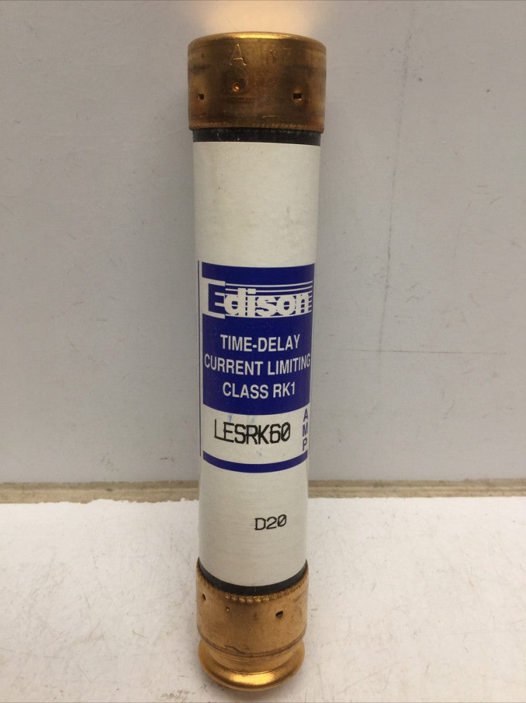 Edison LESRK60 60 AMP 600V Class RK1 Fuse Time Delay Current Limiting