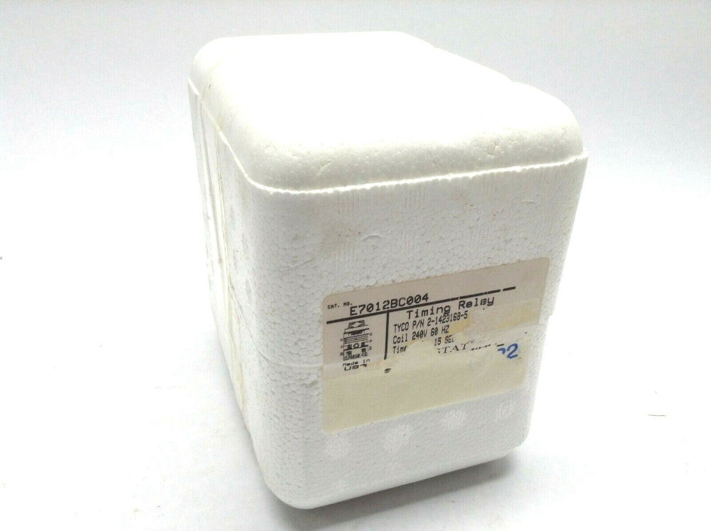 Tyco 2-1423168-5 Agastat Timing Delay Relay E7012BC004 250 VDC 60 Hz 1.5-15 Sec.