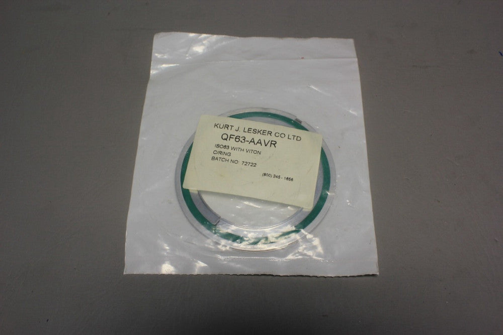 NEW KURT J.LESKER QF63-AAVR ISO63 W/VITON ALUMINUM VACUUM RING