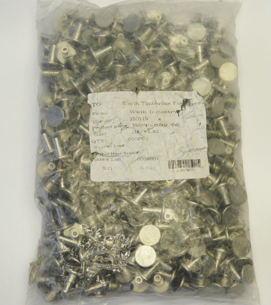 (500 pcs) Wurth Timberline Top Hat Step Fastners BST 532.75 Size M8.0*6.85