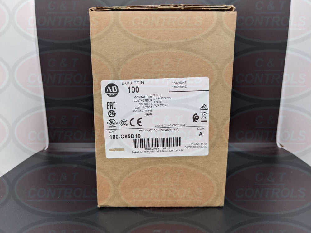Allen Bradley 100-C85D10 3P 85A 120V Contactor New In Box USA