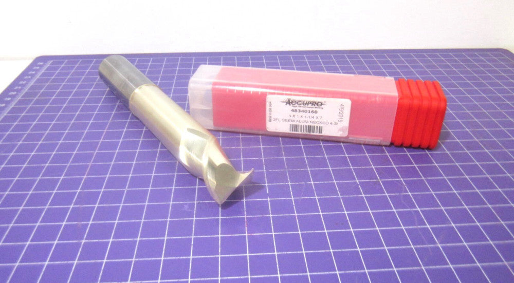 1" Dia x 1-1/4" LOC x 0.0900" Radius 2F Carbide Corner Radius End Mill 7" OAL