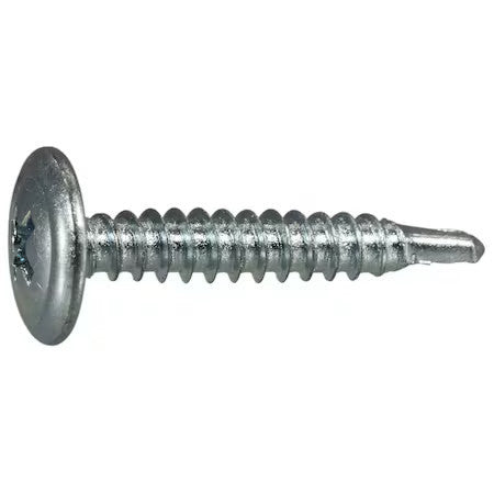 BUILDRIGHT 54942 Self-Drilling Screw, #8 x 1 in, Zinc Plated Steel Truss Head