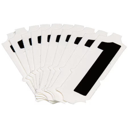 Brady 5050P-1 Numbers And Letters Labels, Pk 10