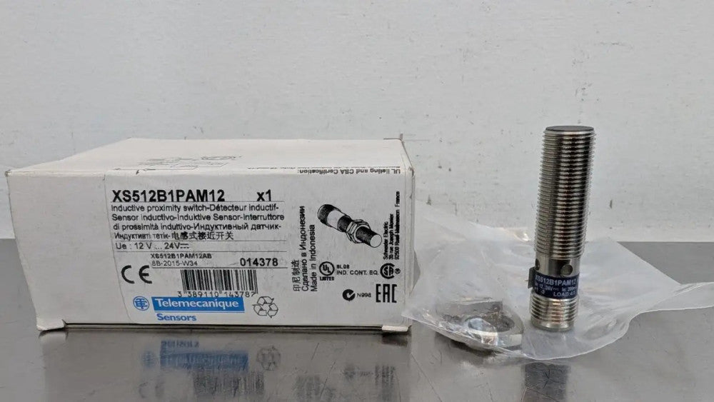 Telemecanique XS512B1PAM12 Inductive Sensor 12mm 12-24VDC 200mA M12
