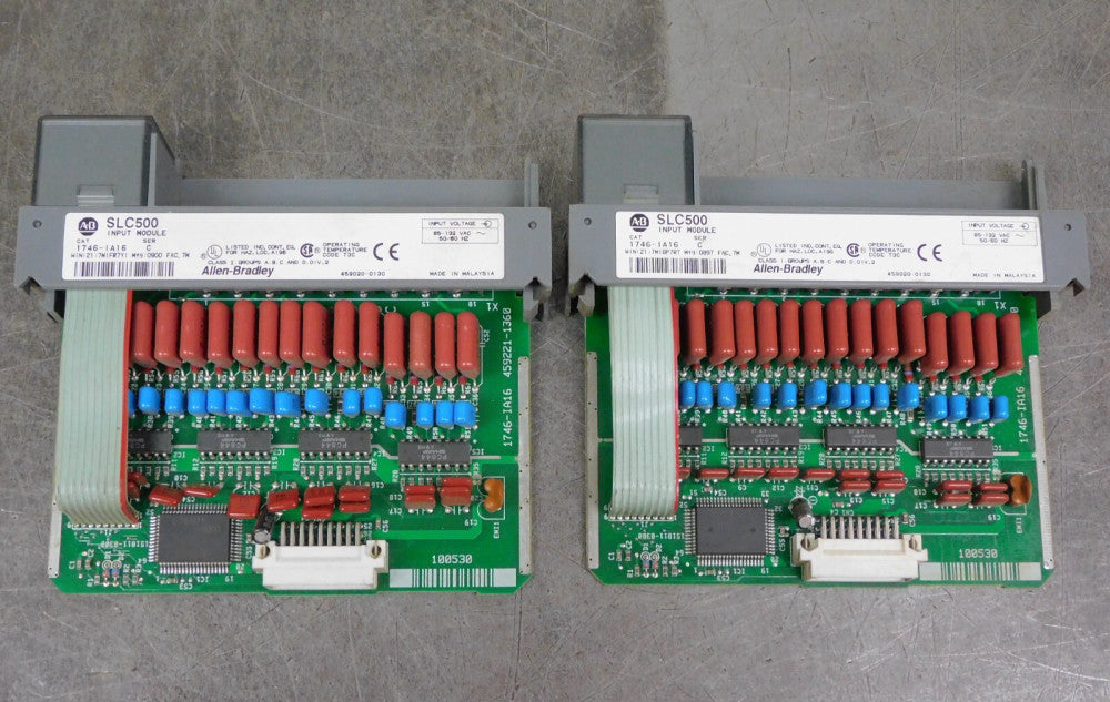 Allen Bradley 1746-IA16 SLC500 Input Module Ser. C 85-132VAC 50/60 Hz Lot of Two