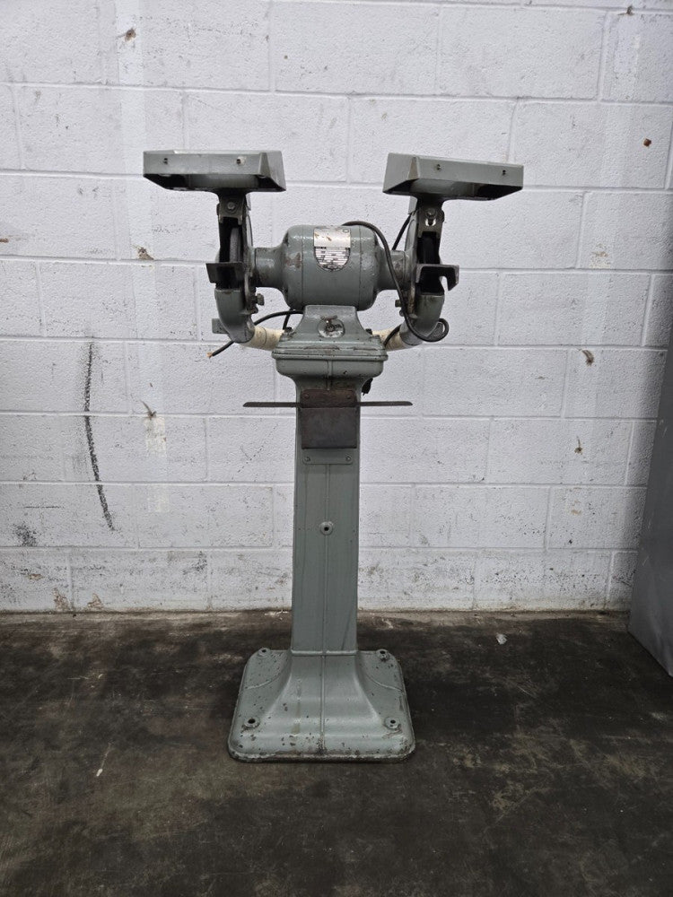 VINTAGE DELTA /ROCKWELL  7" BENCH GRINDER ON STAND *XA 03A06W CCW