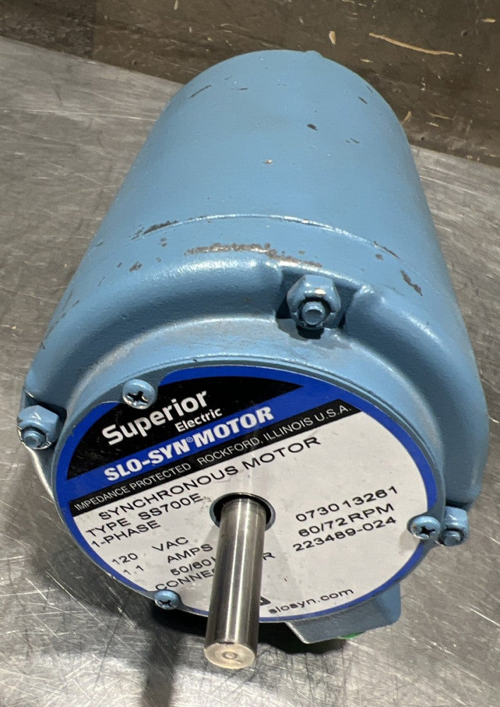 SS700E Superior Electric SLO-SYN Synchronous/Stepping Motor, 72RPM, 120V, 1.1A