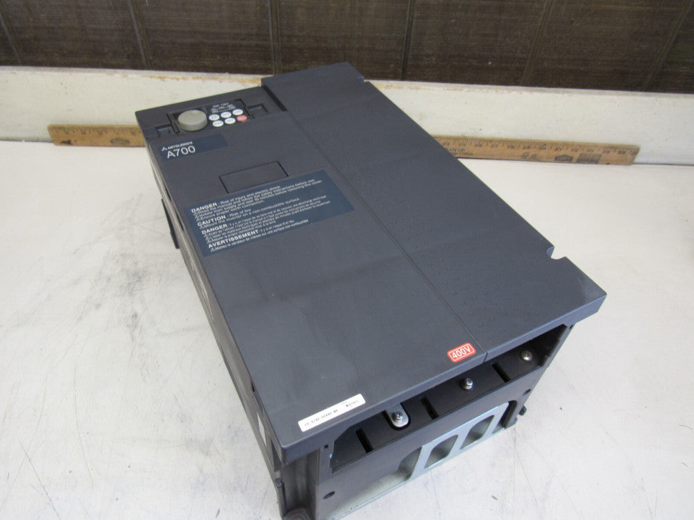 MITSUBISHI A700 INVERTER FR-A740-00380-NA 380-480V 75.8A 25HP XLNT USED TAKEOUT