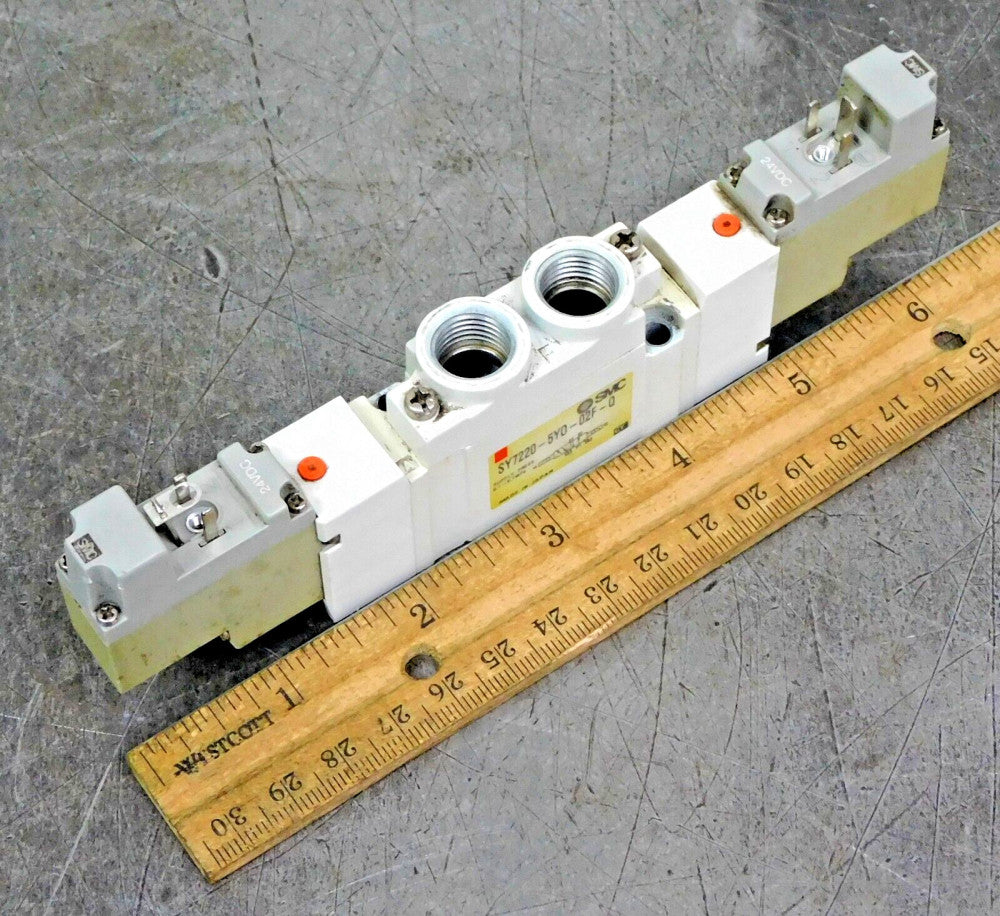 SMC SY7220-5YO-02F-Q 2-Position Solenoid Valve 24V DC 1/4 in. NPT 5 Port