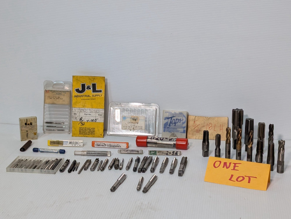 Large Lot (65+ Pcs) of Taps, Reamers, Varying Sizes / Types - As Pictured