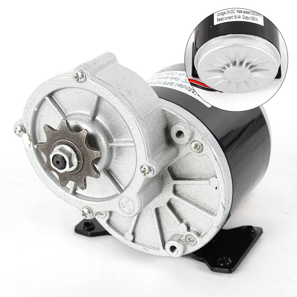 350W 2 Poles High Quality Carbon BrushElectric Vehicle Geared Motor23*22*18cm US