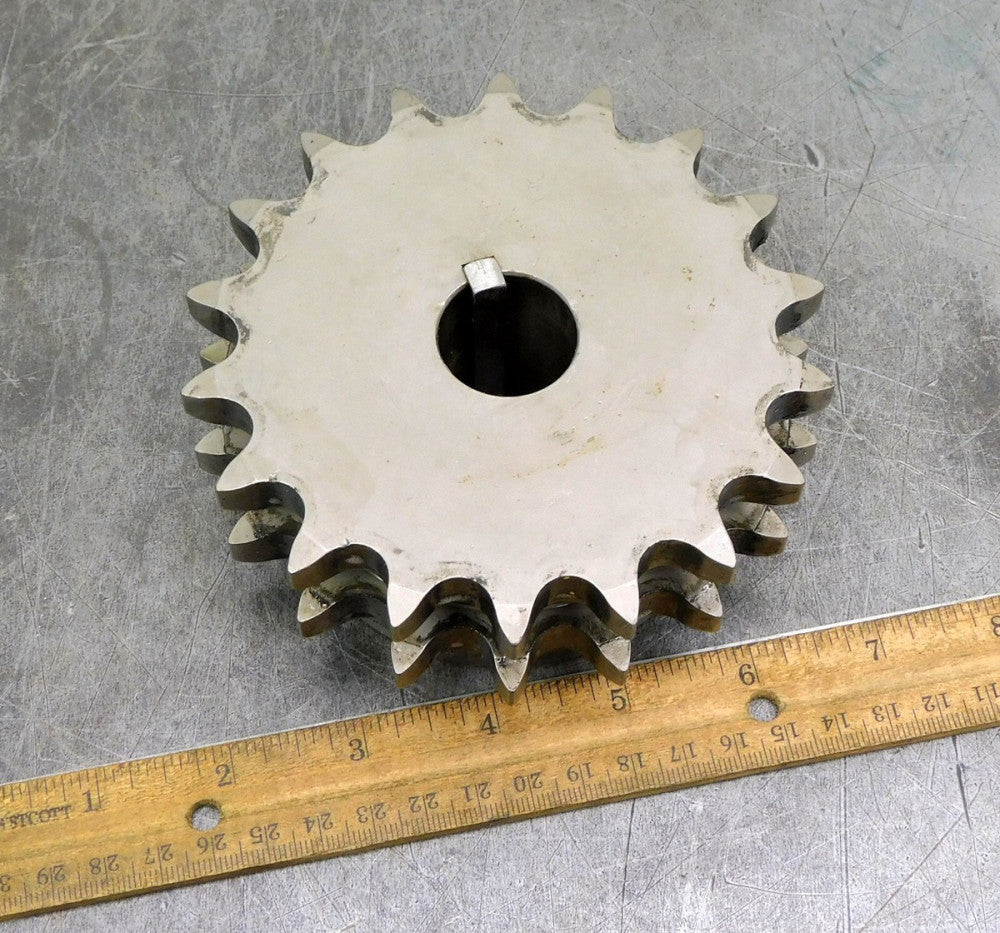 Martin D60B18H Double Roller Chain Sprocket #60 18 Teeth 1" Bore