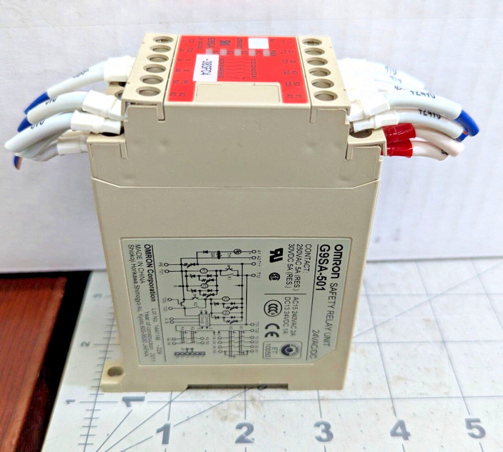 Omron G9SA-501 AC/DC24 Safety Relay Dual Channel, 45mm, 24VAC/VDC, 5NO, 1NC[B6B3