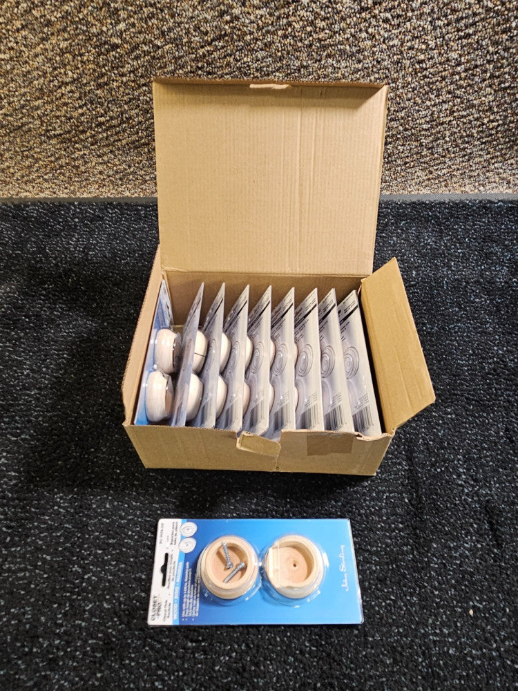 (QTY 10 PAIRS) John Sterling BC-0038-HD 1-3/8" L X 1-3/8" D Oak Wood Rod Socket