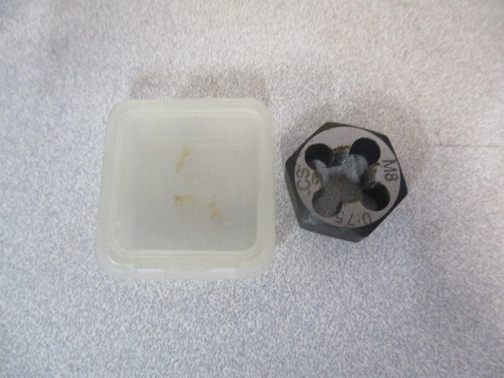 M8 x 0.75 Carbon Steel Uncoated Right Hand Hex Die 