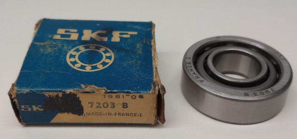 SKF 7203 B Angular Contact Ball Bearing 17mm ID X 40mm OD X 12mm W 7203B