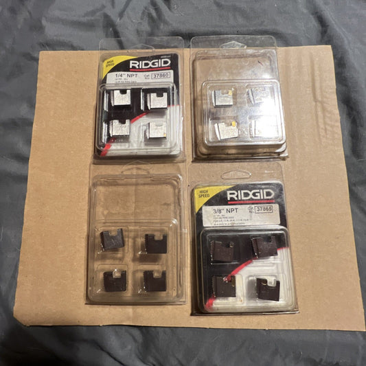 4 Packs Of 4 Ridgid Pipe Dies  1/4" NPT #37860