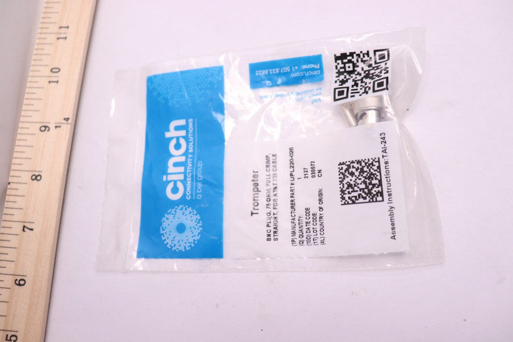 Cinch Full Crimp Coaxial Connector 75 Ohm