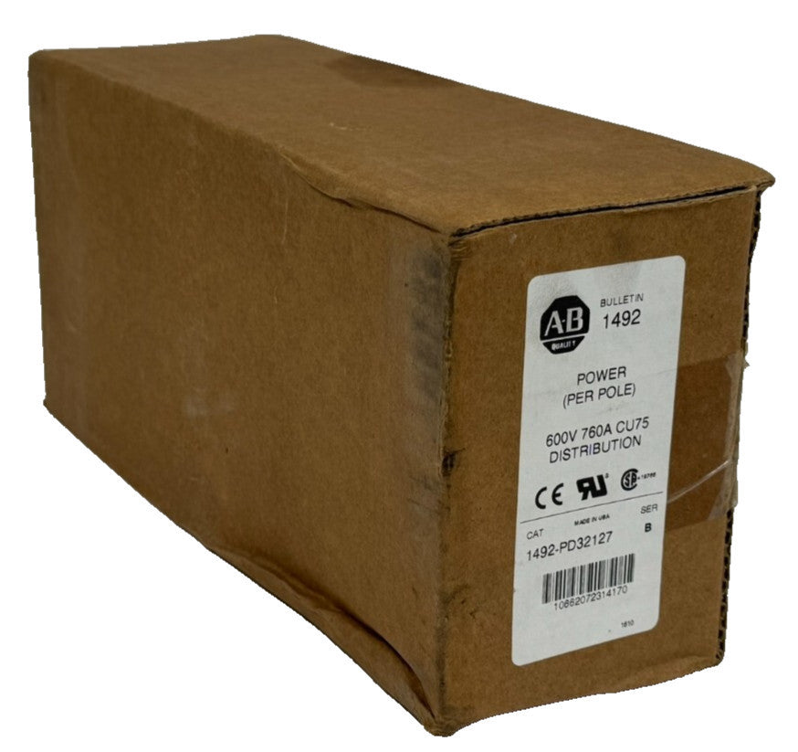 ALLEN BRADLEY 1492-PD32127 POWER BLOCK SER. B 600V 760A PRE-OWNED SEALED