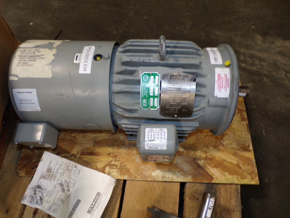 NEW Baldor 3 HP Inverter AC Motor 184TC Frame 230/460 Vac 1755 RPM TE **REBUILT