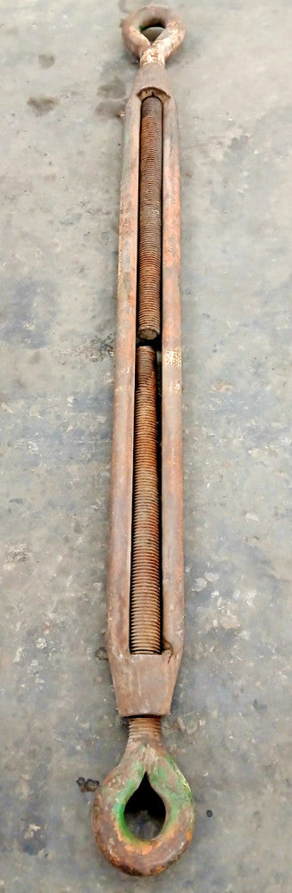 EYE TO EYE TURNBUCKLE 56-1/4" X 83" THREAD SIZE 1-3/4"-5 MALLEABLE CAST IRON