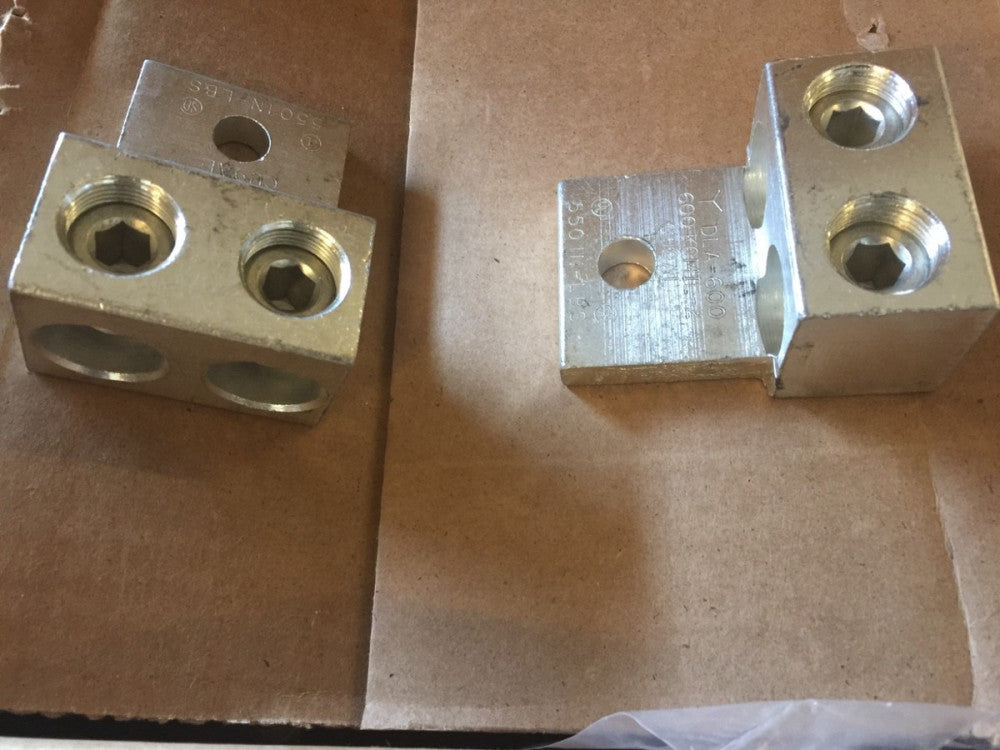"NEW" DCC C-359 DU-600-S 600MCM-#2 2 Wire (2)1/2" Hole  Aluminum Mechanical Lug