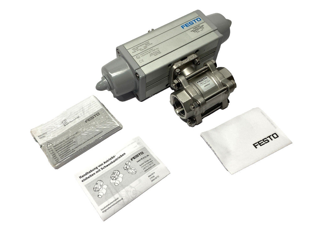 Festo  VZBA-1"-GG-63-T-22-F0405-V4V4T-PS30-R-90-4-C Ball Valve Actuator 1758073