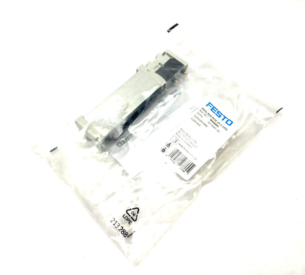 Festo VUVG-B18-P53E-ZT-F-1T1L Solenoid Valve, 5/3 Exhausted, 8004895