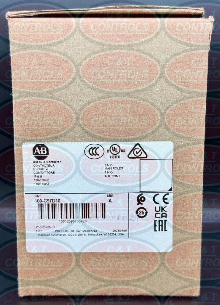 Allen Bradley 100-C97D10 97A 120V Contactor New In Box USA Stock