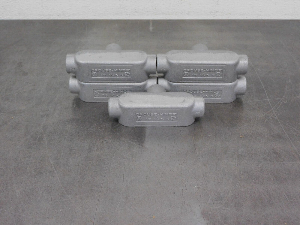 Crouse Hinds T19 1/2" Conduit Body Lot of Five (5)